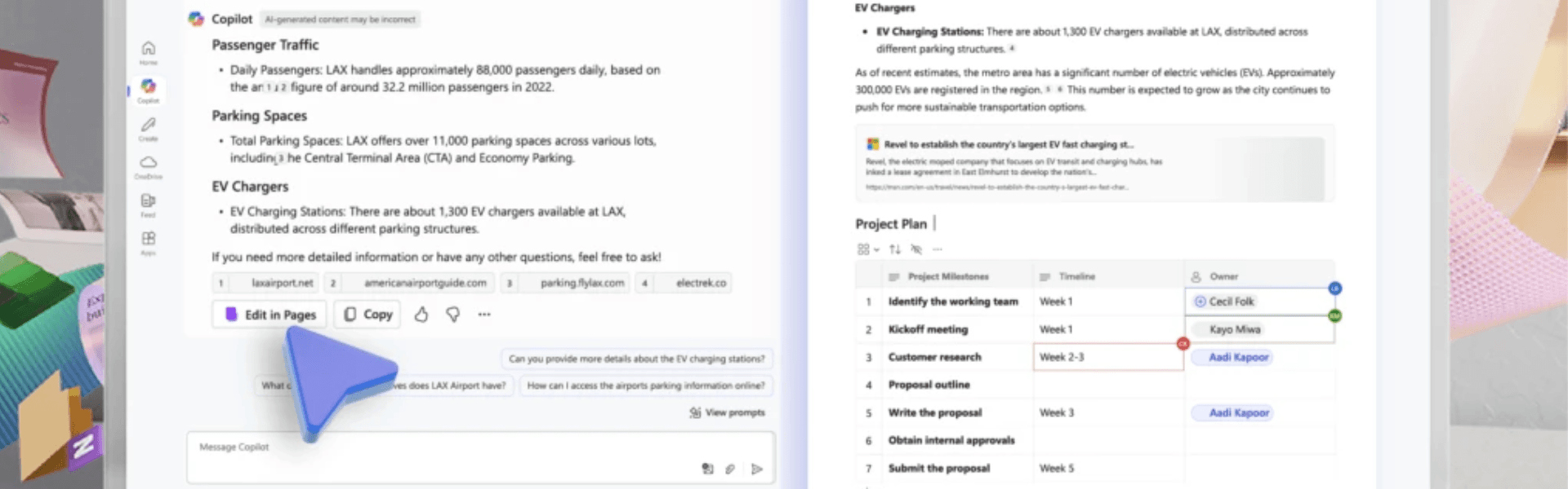 View of Copilot Pages