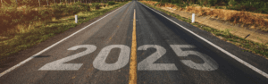 Road with painted 2025
