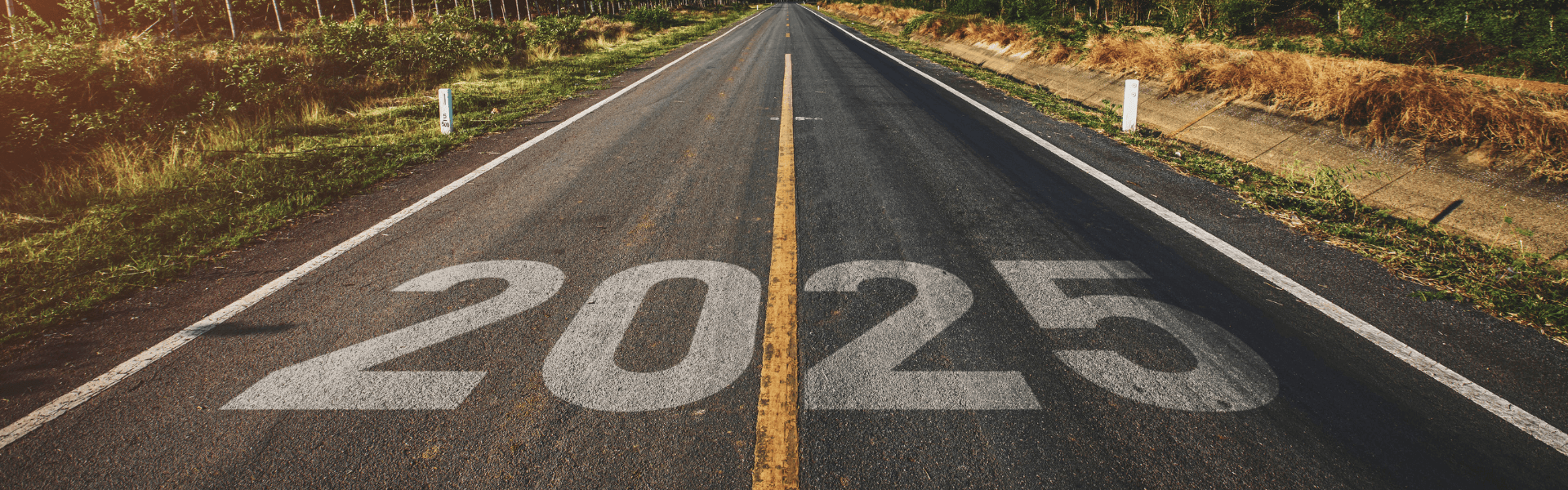 Road with painted 2025