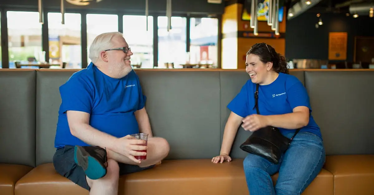 Chris and Becca discussing Co-Managed IT Services at AtNetPlus